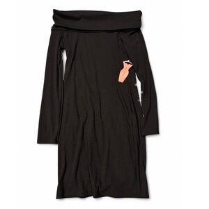 New! Chic Off-Shoulder Black Dress